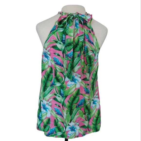 Tommy Bahama Linen Halter Tropical Shirt - Picture 4 of 9